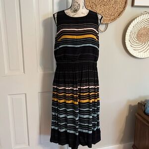Loft Multi Striped Summer Dress